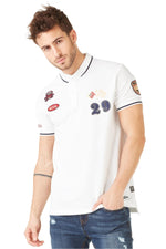 White short-sleeved polo shirt - Image n°4
