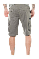 Khaki Bermuda shorts with pockets - Image n°2