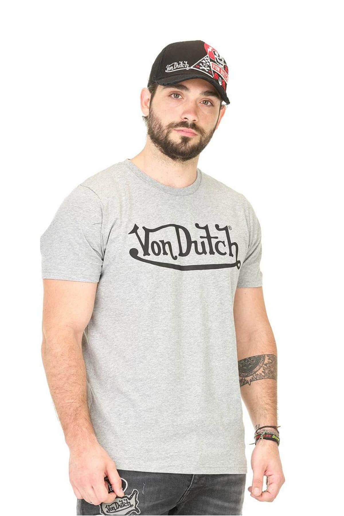 Men's gray round neck t-shirt - Image n°3