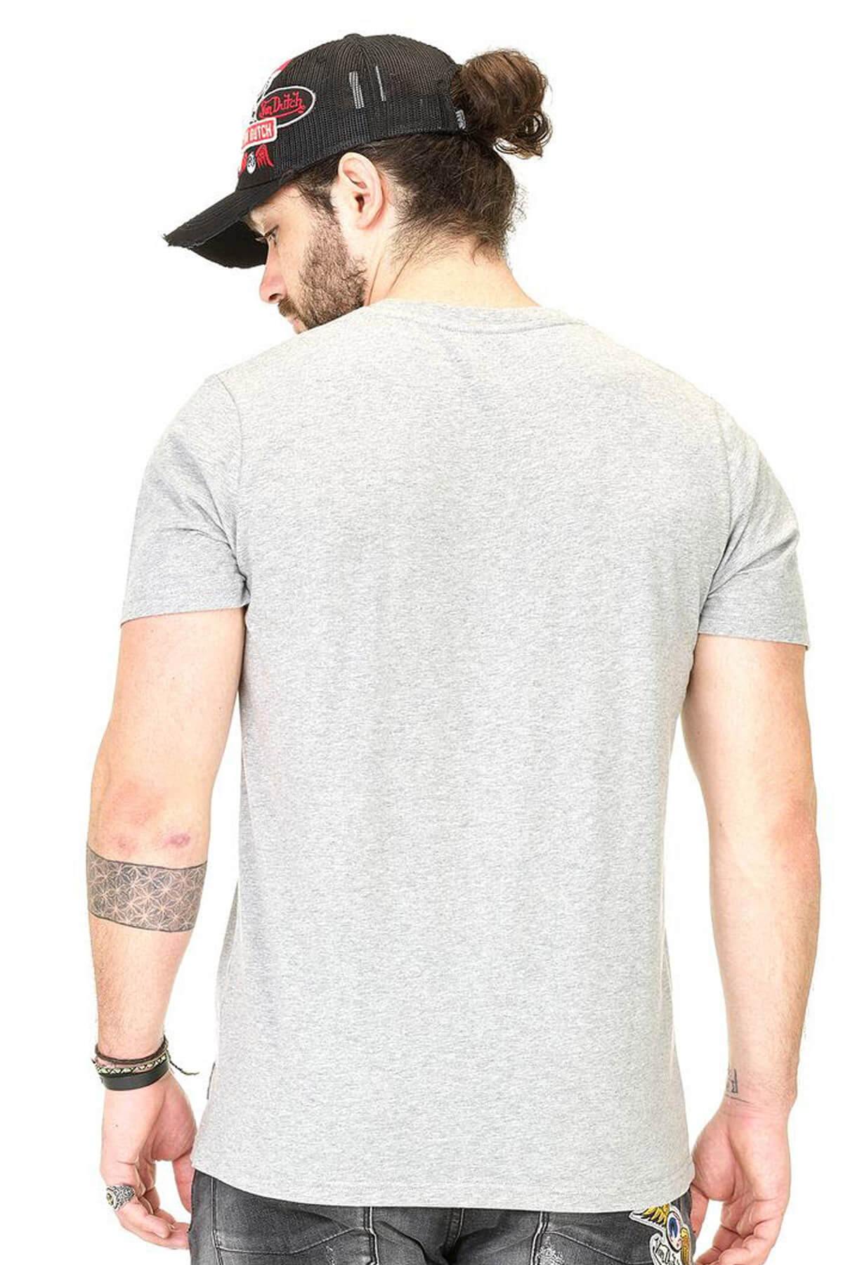 Men's gray round neck t-shirt - Image n°2
