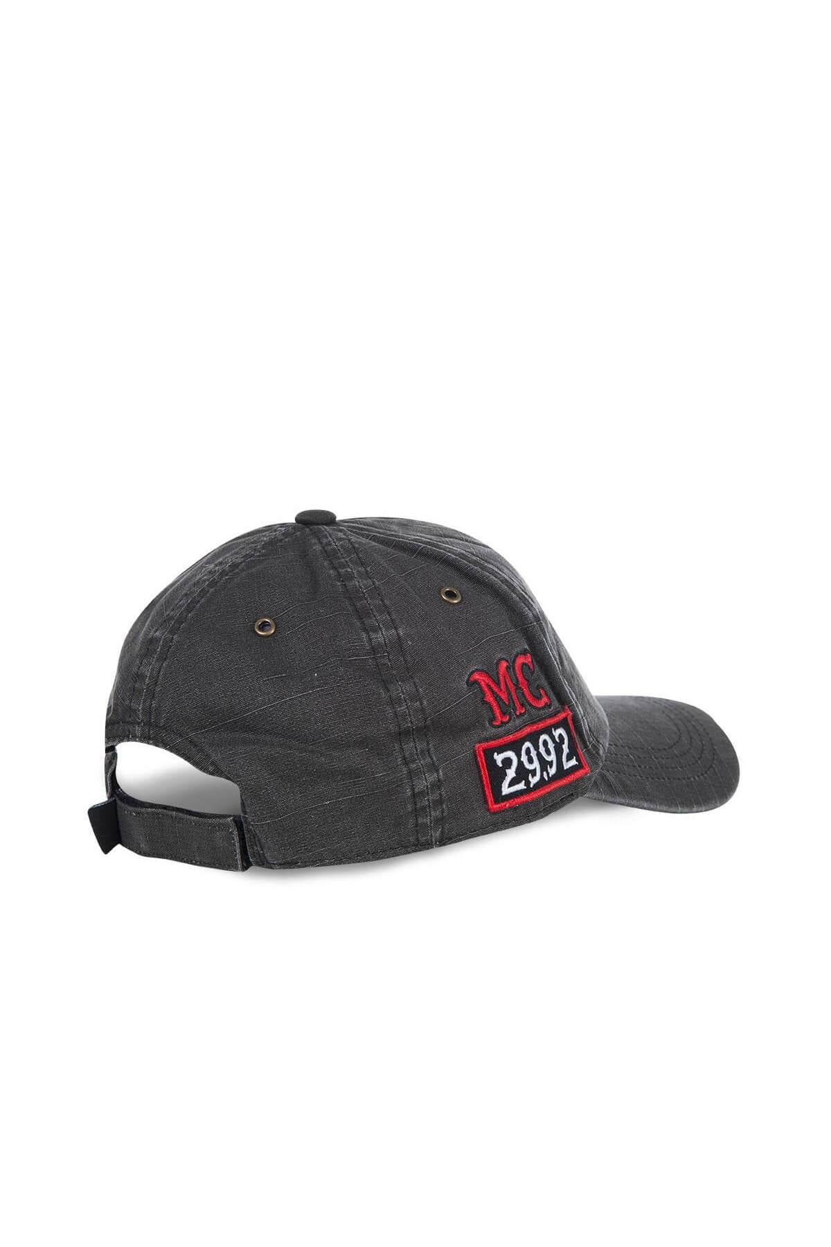 Black worn look cap - Image n°3