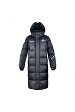 Long black down jacket in extreme cold - Image n°9