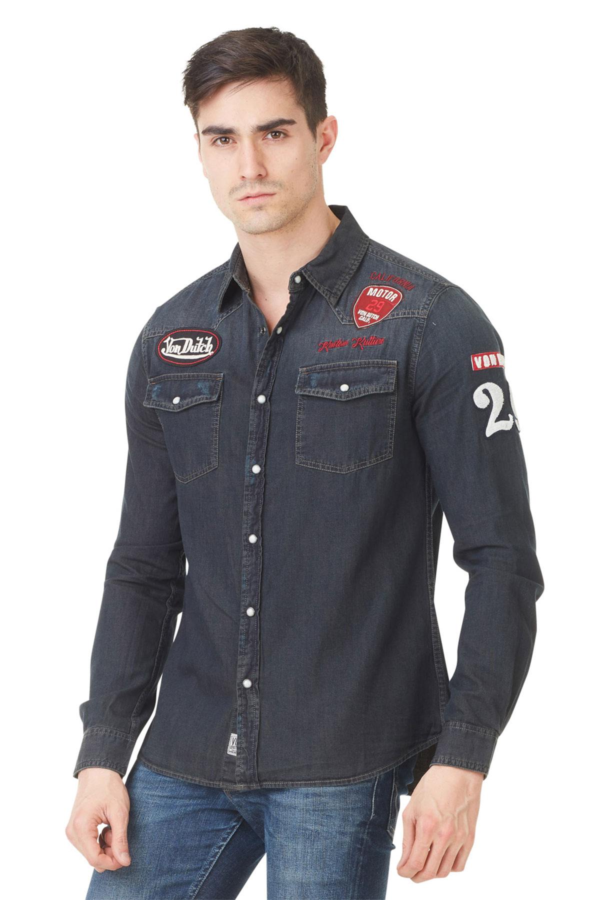 Men's denim shirt - Image n°1