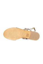 Women's gold flip flops - Image n°4