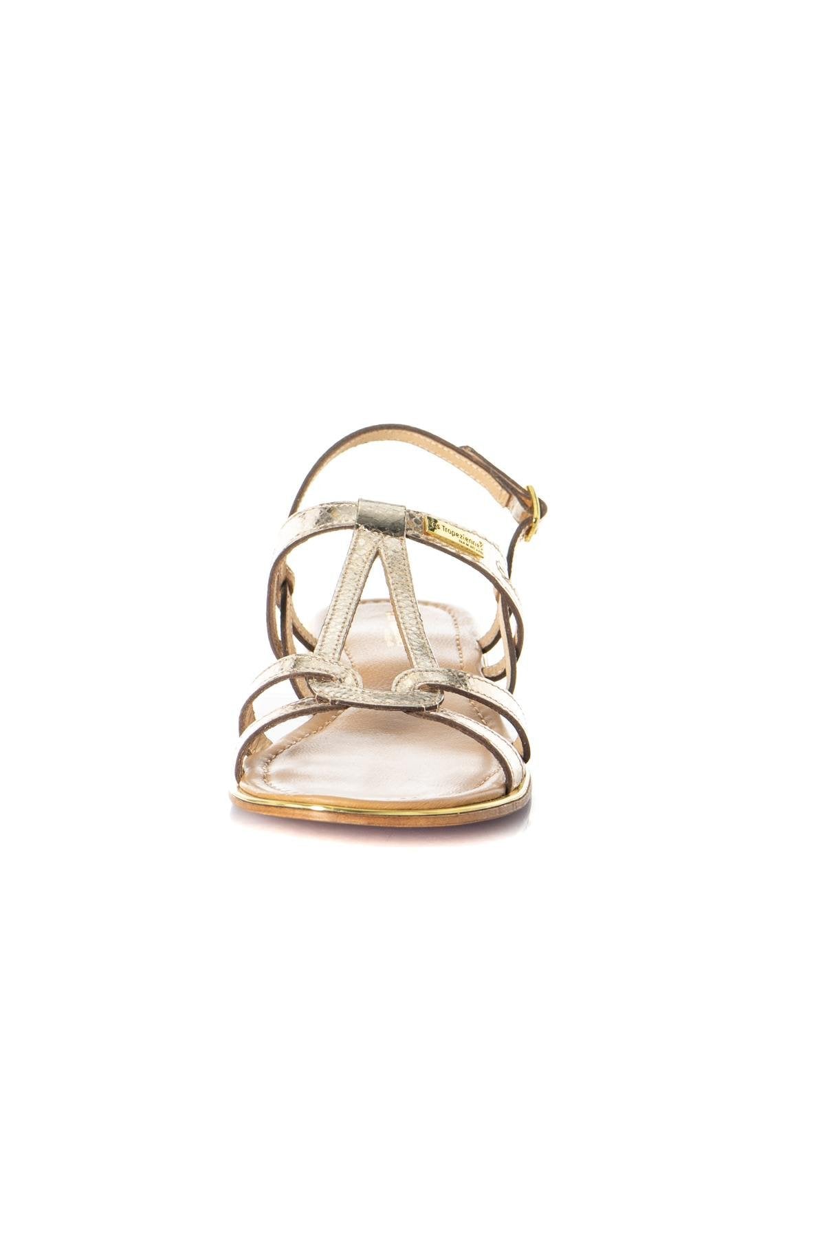 Women's gold flip flops - Image n°5