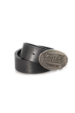 Men's black leather belt - Image n°1