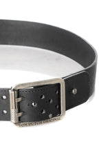 Men's black leather belt - Image n°2