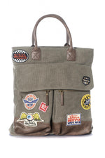 Khaki textile bag - Image n°1