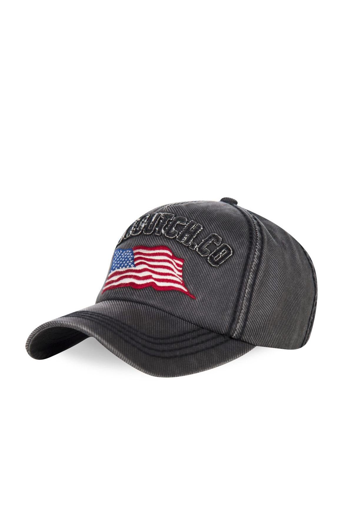 Heather gray American flag cap - Image n°1