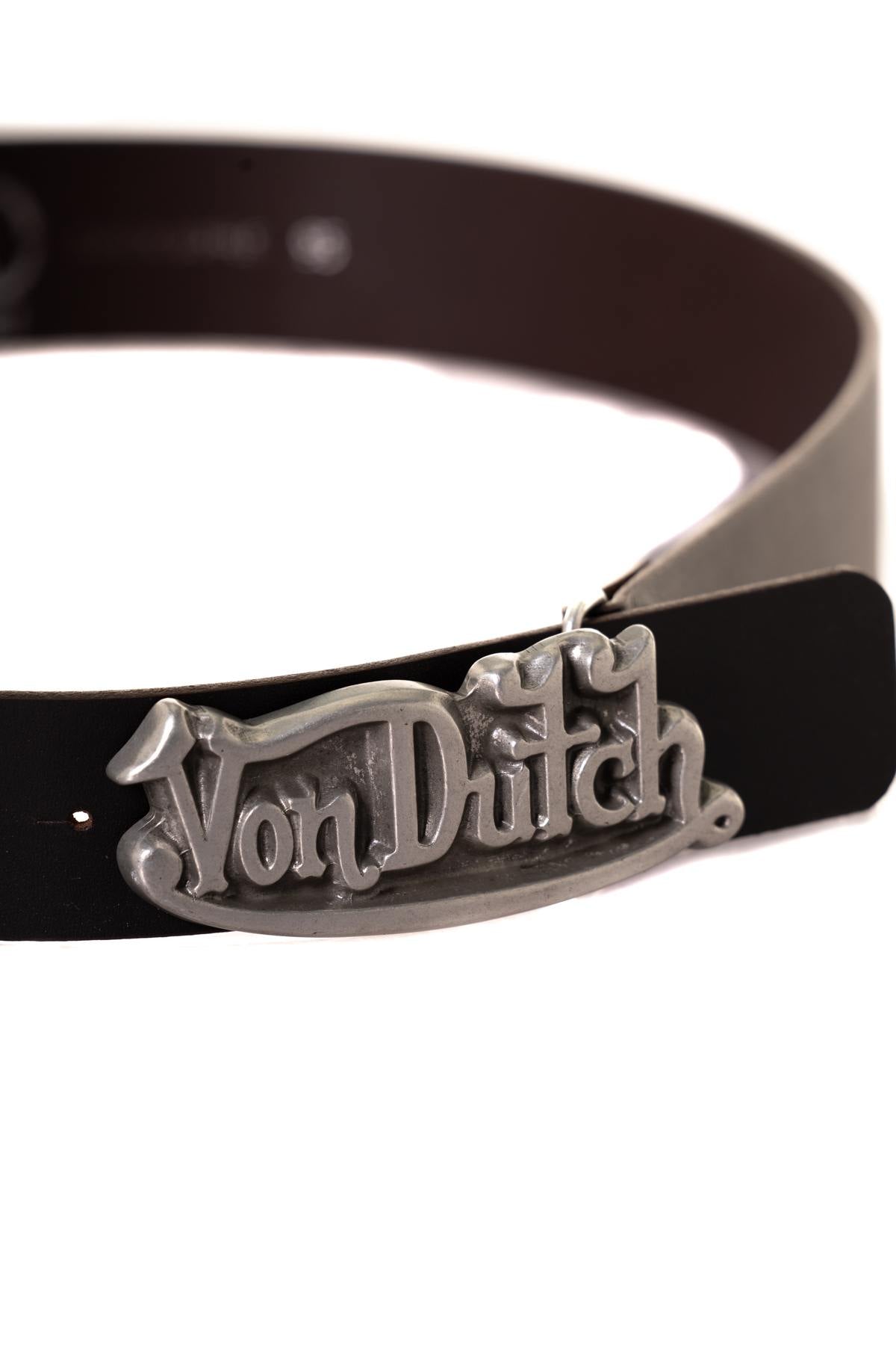 Leather belt with von dutch buckle - Image n°2