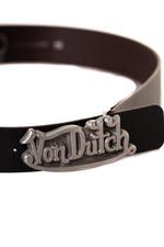Leather belt with von dutch buckle - Image n°2