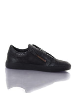 Low-top cracked leather sneakers - Image n°2