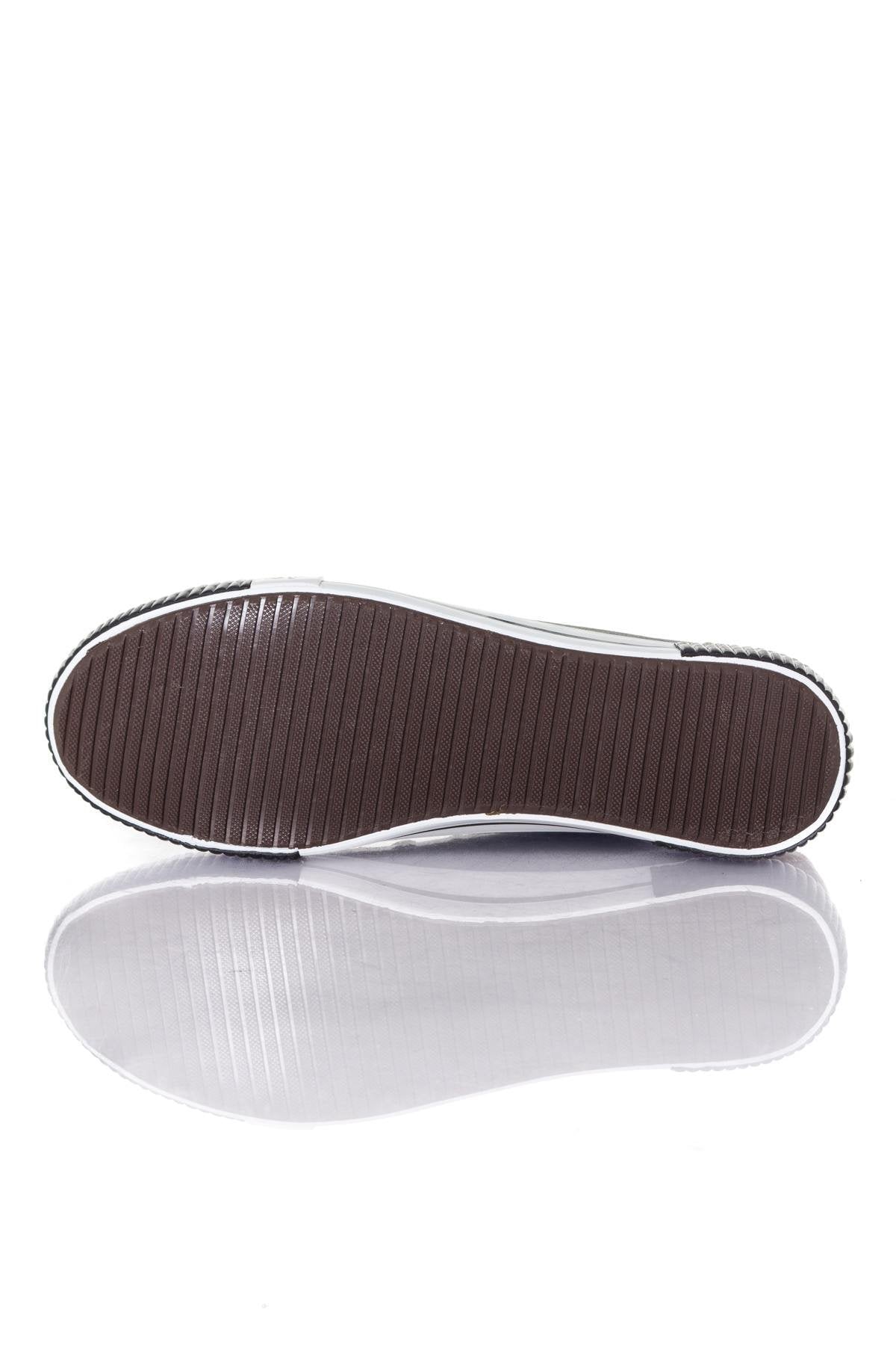 Kaporal men's black and camel canvas sneakers - Image n°4