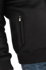 Men's navy blue shearling aviator - Image n°8