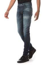 Men's skinny blue jeans - Image n°1