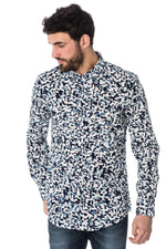 Blue and white printed shirt Antony Morato - Image n°1
