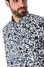 Blue and white printed shirt Antony Morato - Image n°4