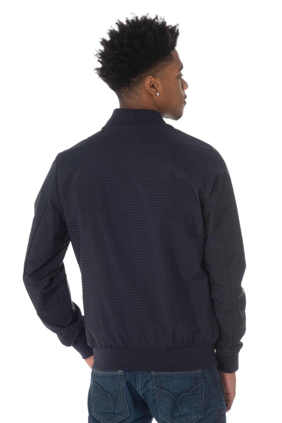 Men's navy blue striped jacket - Image n°5