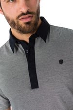 Antony Morato dark blue striped polo shirt - Image n°4