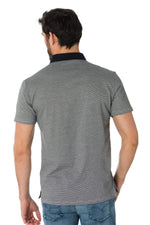 Antony Morato dark blue striped polo shirt - Image n°3