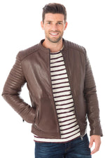 Cityzen brown sheepskin leather jacket - Image n°3