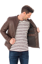 Cityzen brown sheepskin leather jacket - Image n°5