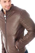 Cityzen brown sheepskin leather jacket - Image n°7