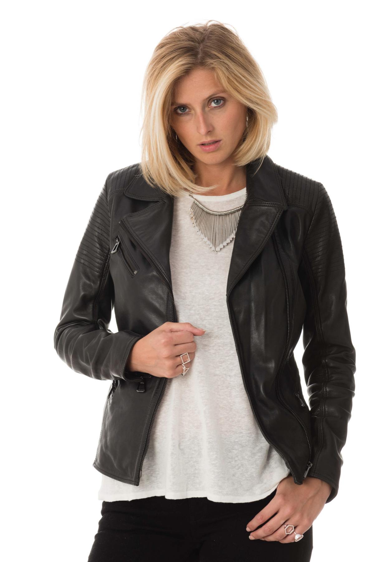 Rose Garden perfecto in black sheepskin - Image n°8