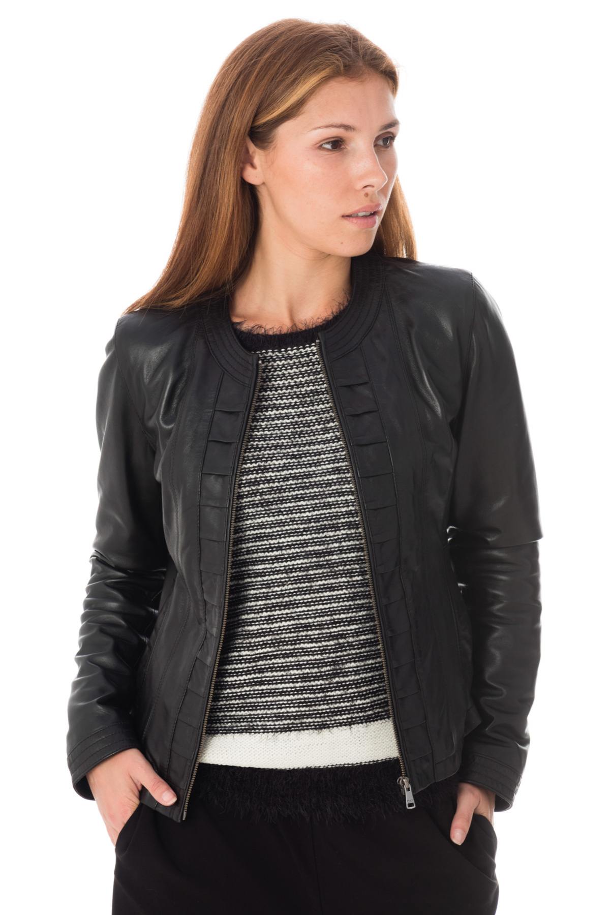 Enato black lambskin jacket - Image n°3