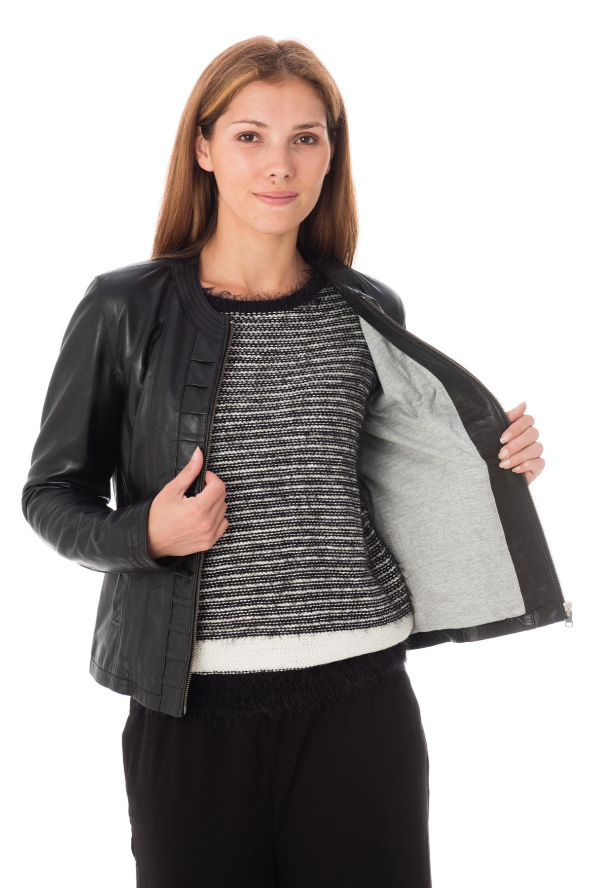 Enato black lambskin jacket - Image n°4