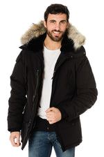 Helvetica men's black parka - Image n°3