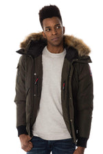 Helvetica men's khaki jacket - Image n°3