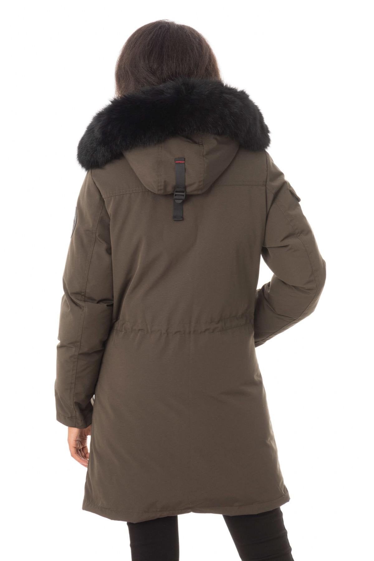 Long Helvetica women's winter down jacket - Image n°6