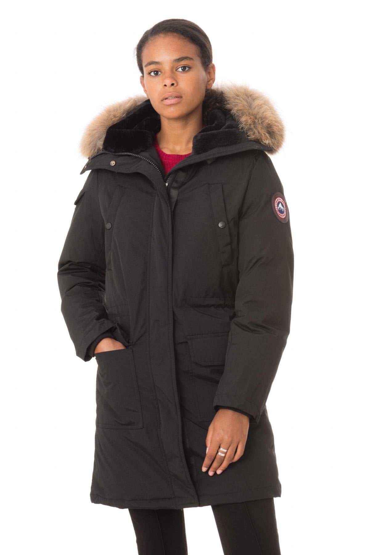 Canada look black women's parka with fur - Image n°5