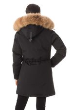 Canada look black women's parka with fur - Image n°7