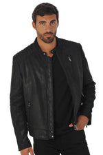 Lambskin biker jacket - Image n°1