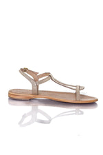 Women's iridescent gold sandals - Image n°2