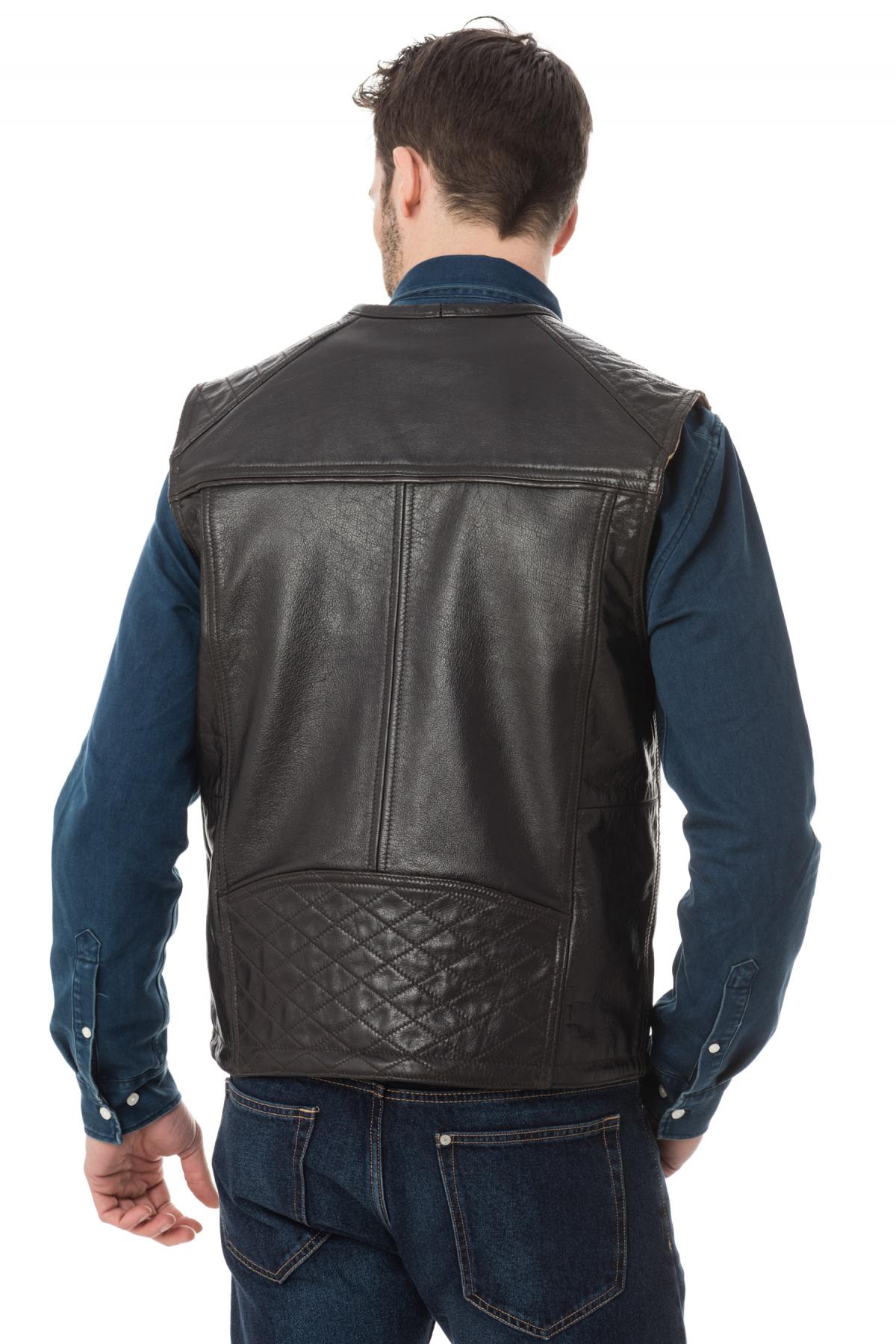 Last Rebels men's cowhide leather vest - Image n°5