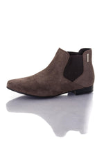 Women's chelsea boots in taupe suede leather - Image n°7