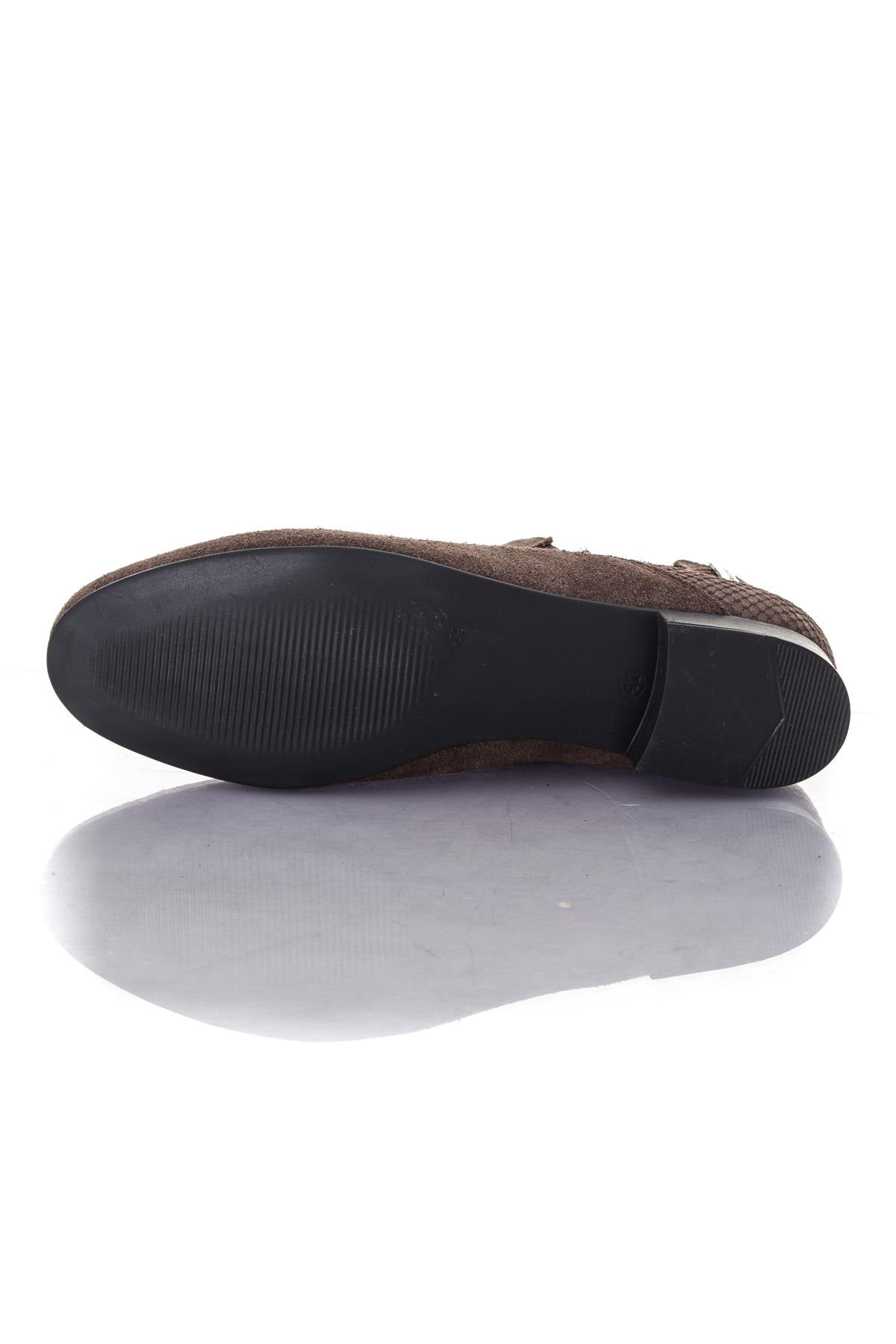 Women's chelsea boots in taupe suede leather - Image n°6