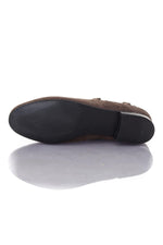 Women's chelsea boots in taupe suede leather - Image n°6