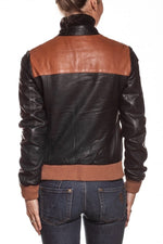 Vintage women's leather jacket MAI68 Black - Image n°3