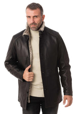 Men's lambskin leather jacket - Image n°3