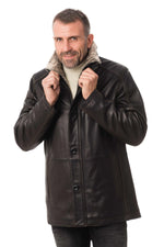 Men's lambskin leather jacket - Image n°1