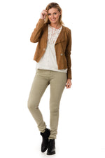 Women's lightweight suede jacket - Image n°2