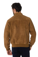 Schott beige goat suede bomber jacket - Image n°5