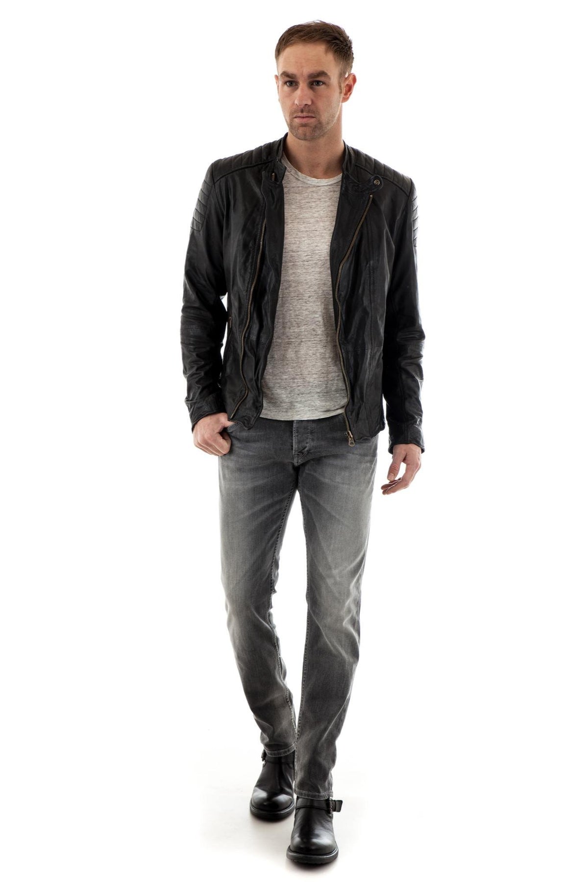 Scotch and Soda Black Leather Jacket for Men - Image n°2