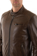 Serge Pariente jacket in brown lambskin - Image n°4