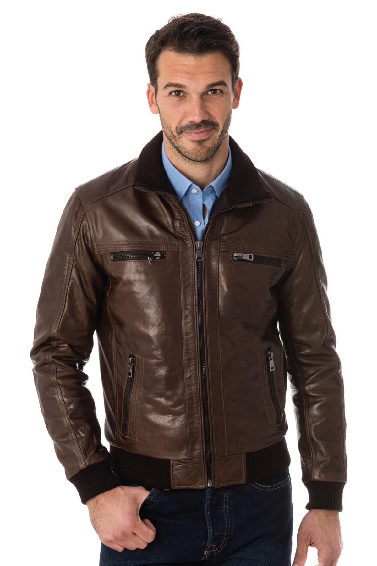 Men's buffalo leather jacket - Image n°1