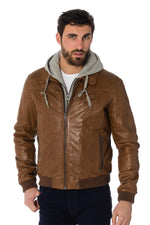 Serge Pariente hooded sheepskin leather jacket - Image n°1